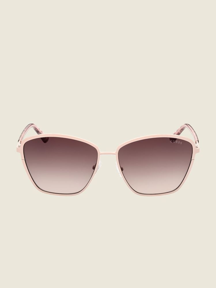 Oversized Metal Cat-Eye Sunglasses