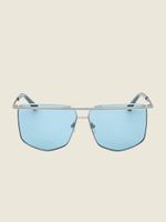 Metal Brow Bar Geometric Sunglasses