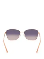 Butterfly Metal Colored Trim Sunglasses