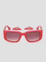 Square Plastic Sunglasses with Keychain