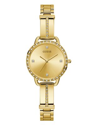 Gold-Tone Crystal Analog Watch