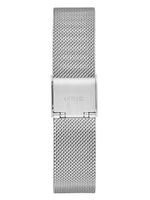 Sparkling Pink Silver-Tone Mesh Analog Watch