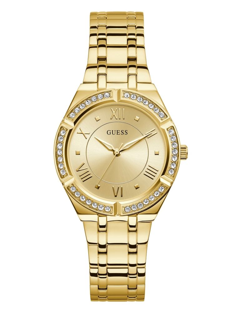 Gold-Tone Champagne Analog Watch