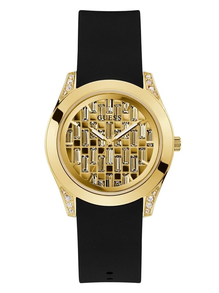 Gold-Tone And Black Analog Watch
