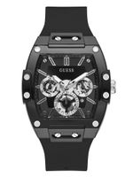 Black And Silver-Tone Multifunction Watch