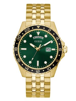 Gold-Tone and Green Sport Watch