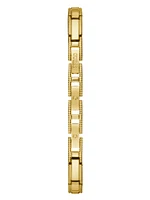 Gold-Tone Rhinestone Analog Watch