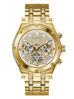 Gold-Tone Rhinestone Multifunction Watch