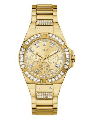 Gold-Tone and Crystal Multifunction Watch