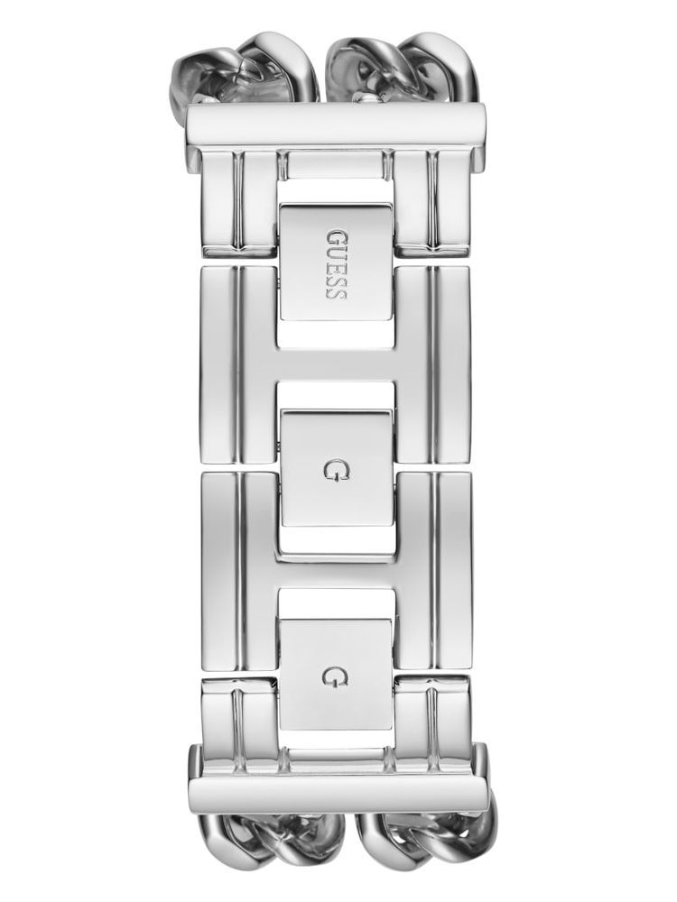 Silver-Tone Square Analog Watch