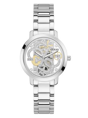 Silver-Tone Quattro G Clear Analog Watch