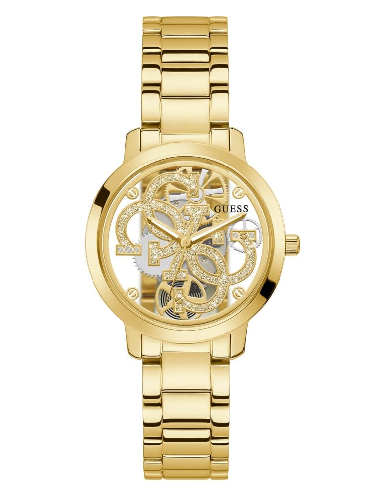 Gold-Tone Quattro G Clear Analog Watch