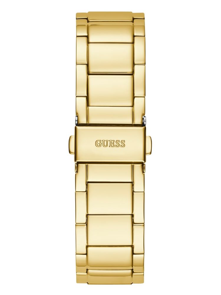 Gold-Tone Exposed Dial Analog Watch