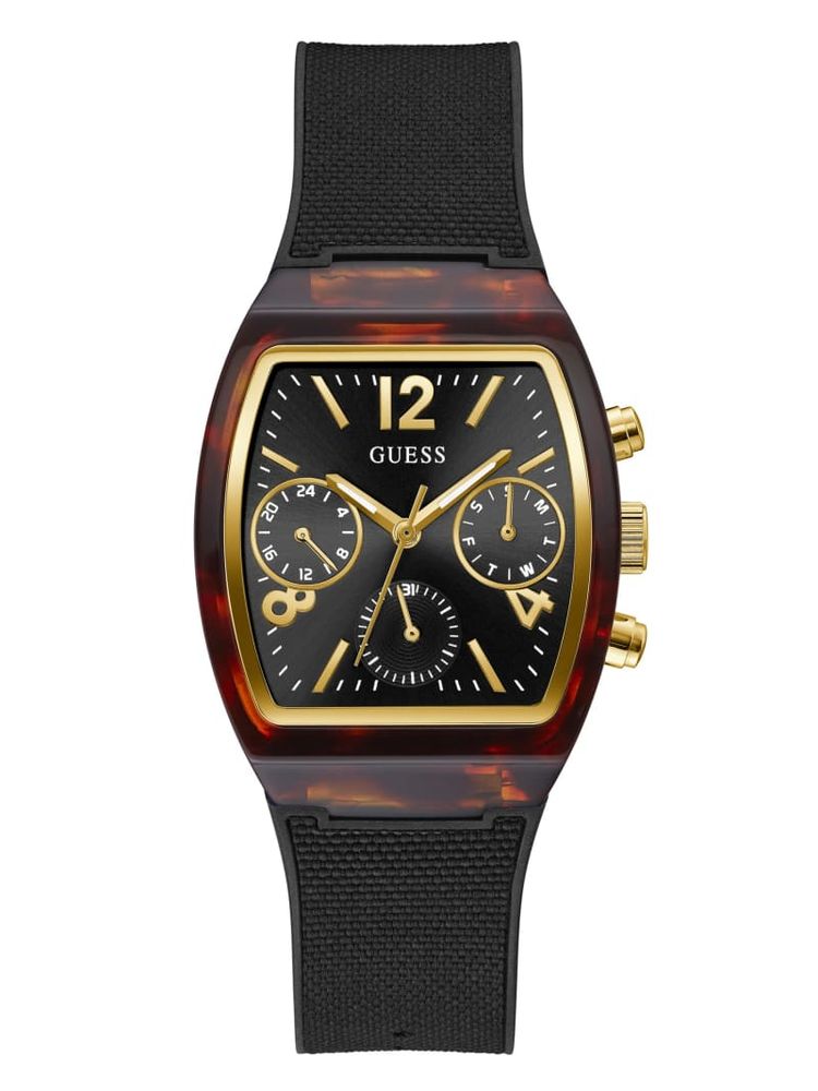 Tortoise and Black Multifunction Watch