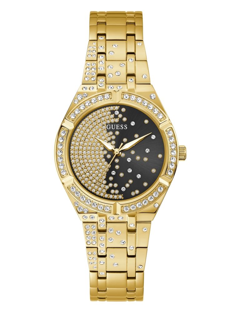 Gold-Tone and Black Analog Watch