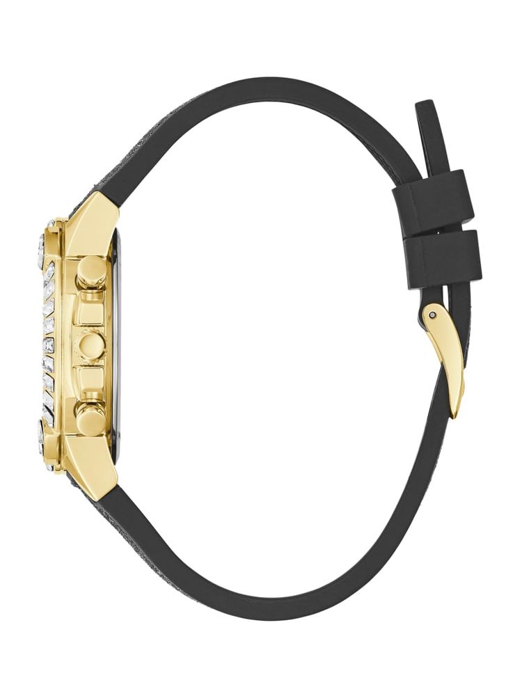 Gold-Tone and Black Shimmer Analog Watch