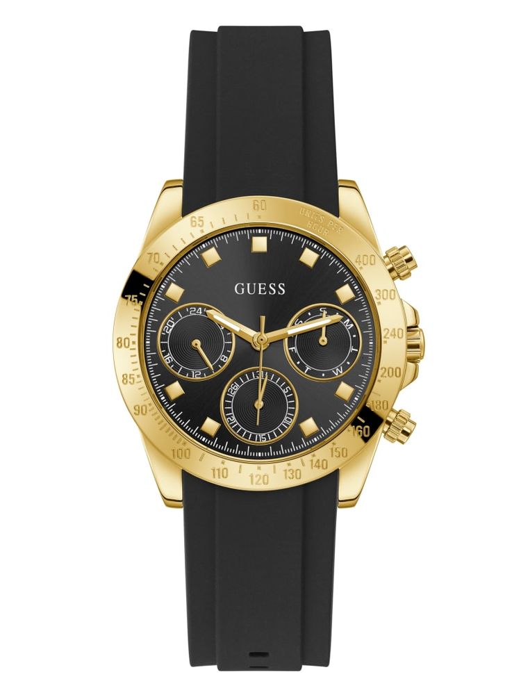 Black and Gold-Tone Chronographic Watch