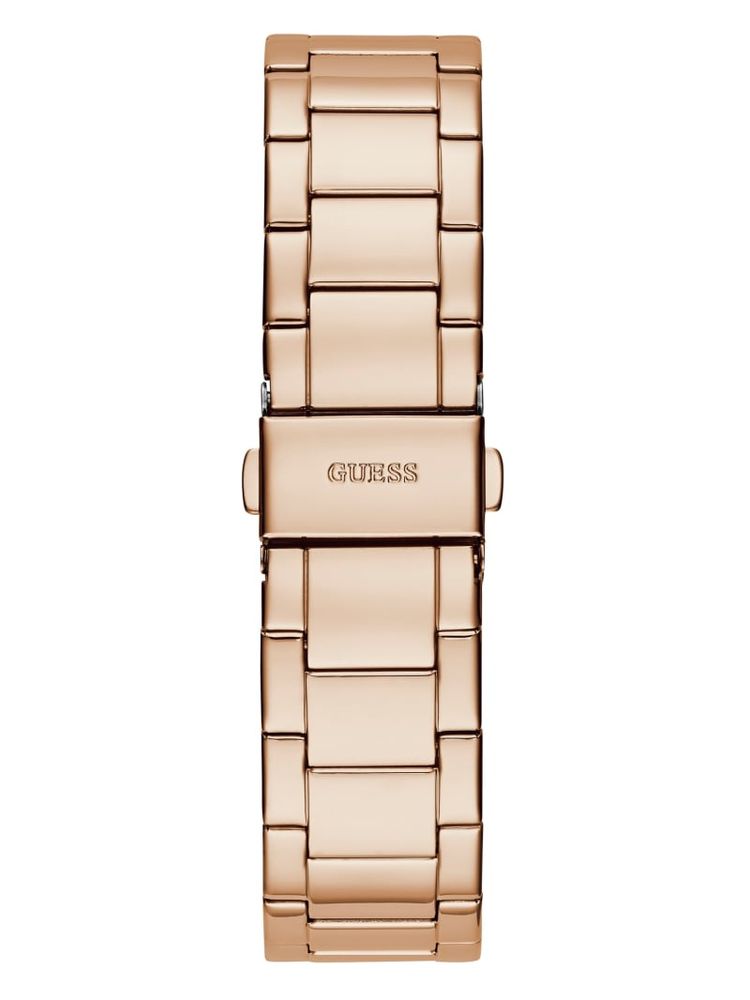 Rose Gold-Tone and Rhinestone Multifunction Watch