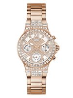 Rose Gold-Tone and Rhinestone Multifunction Watch