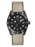 Khaki and Black Compass Analog Watch