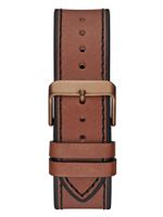 Coffee-Tone and Brown Leather Multifunction Watch