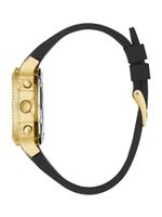 Gold-Tone and Black Digital Multifunction Watch