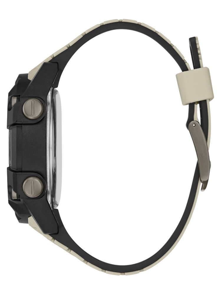 Beige and Black Digital Watch