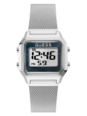 Silver-Tone Digital Watch