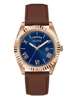 Rose Gold-Tone and Blue Analog Watch