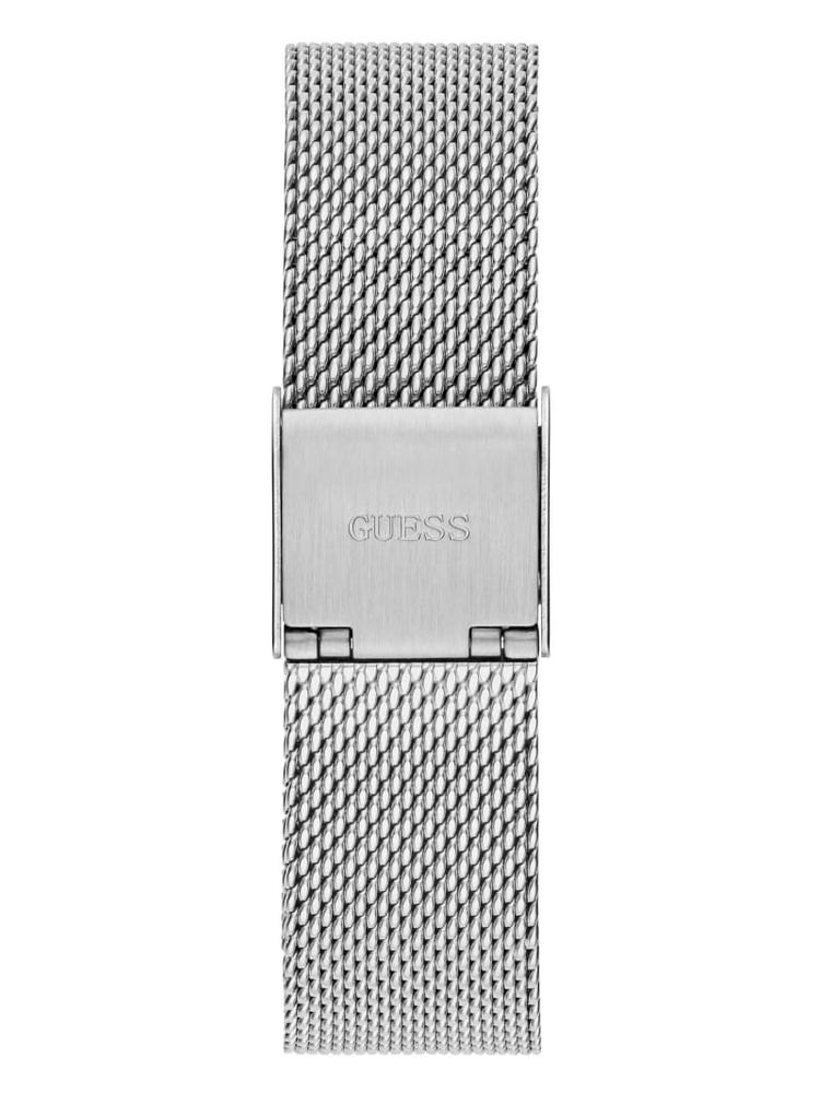 Silver-Tone Mesh Analog Watch