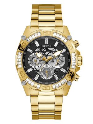 Black and Gold-Tone Multifunction Watch