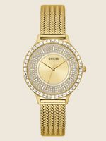 Gold-Tone Mesh Analog Watch