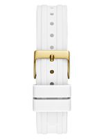 Gold-Tone and White Silicone Multifunction Watch