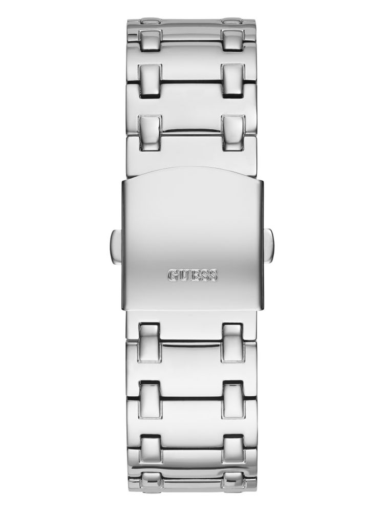 Silver-Tone Crystal Multifunction Watch