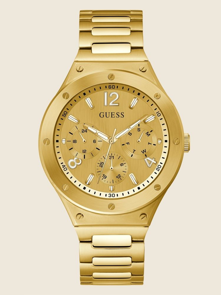 Gold-Tone Multifunction Watch