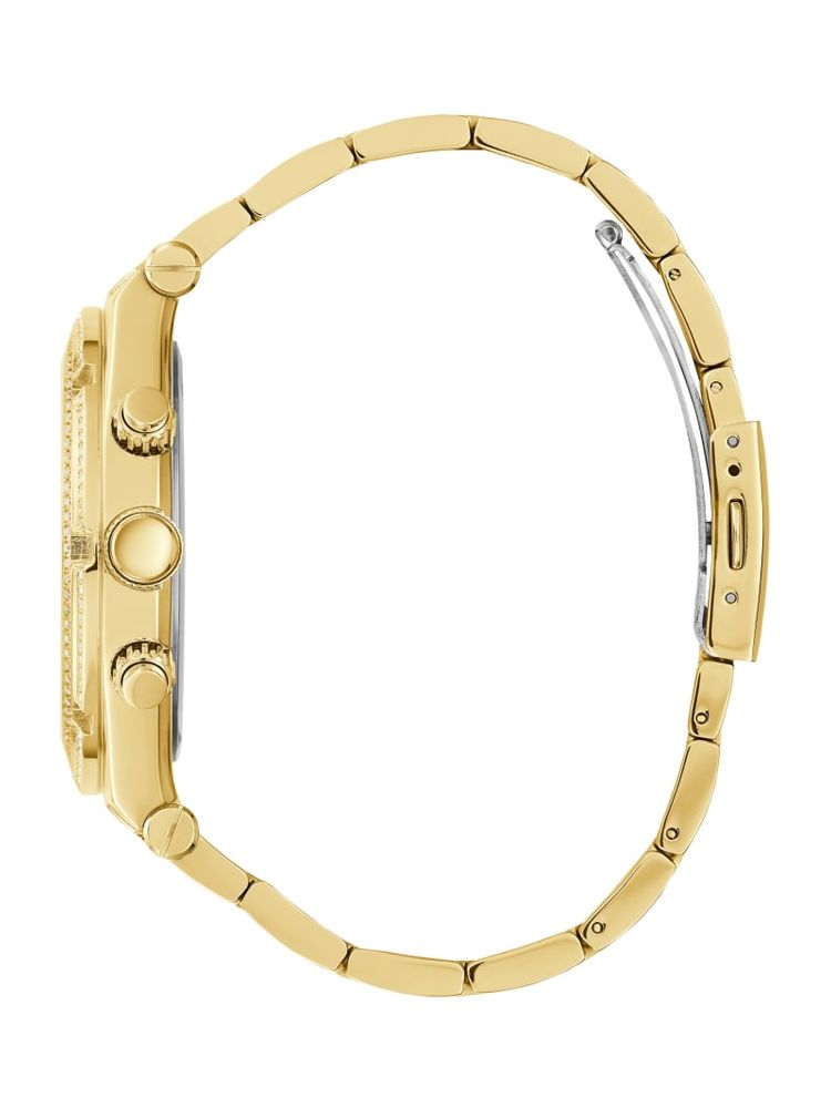 Gold-Tone Exposed Dial Multifunction Watch