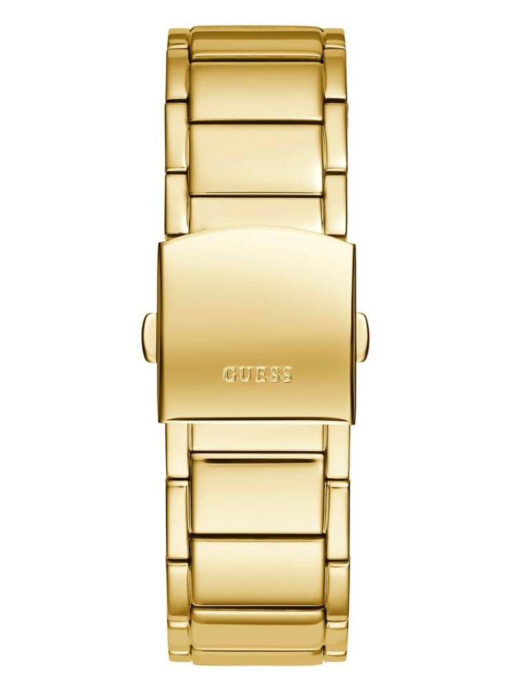 Black and Gold-Tone Square Multifunction Watch