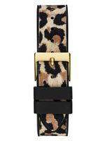 Gold-Tone and Animal Print Silicone Multifunction Watch