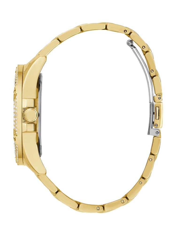 Gold-Tone Crystal Multifunction Watch