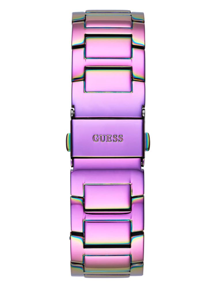 Iridescent Rhinestone Cut-Through Watch