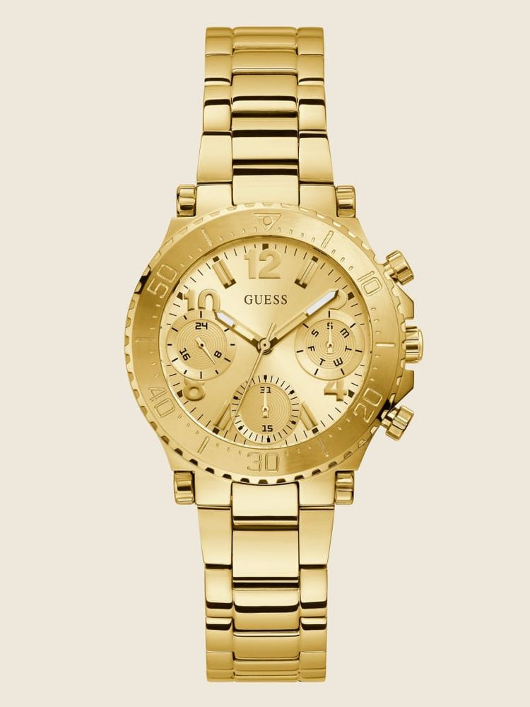 Gold-Tone Multifunction Watch