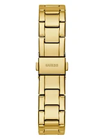 Gold-Tone and Green Multifunction Watch