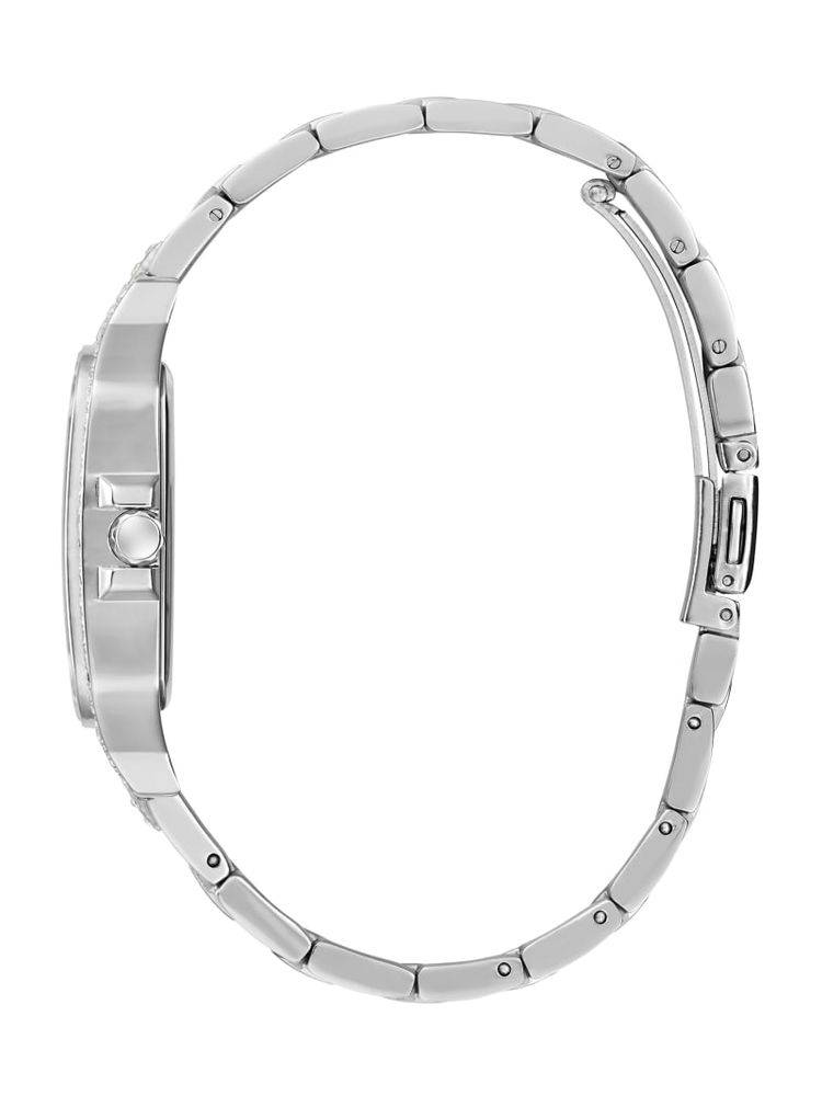 Silver-Tone Square Multifunction Watch