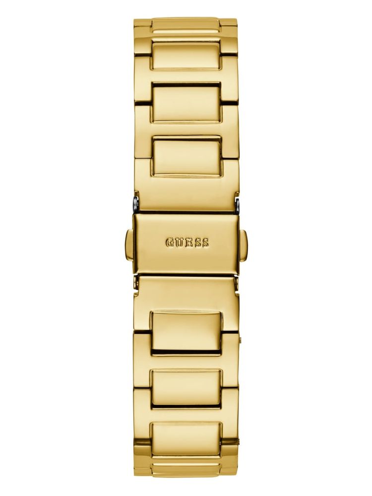 Gold-Tone Square Multifunction Watch