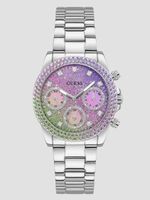 Silver-Tone and Ombre Multifunction Watch