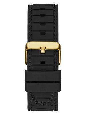 Black Silicone Multifunction Watch