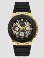 Black Silicone Multifunction Watch