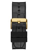 Gold-Tone and Black Croc Multifunction Watch