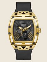 Gold-Tone and Black Analog Cutout Watch