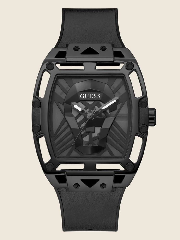 Black Analog Cutout Watch